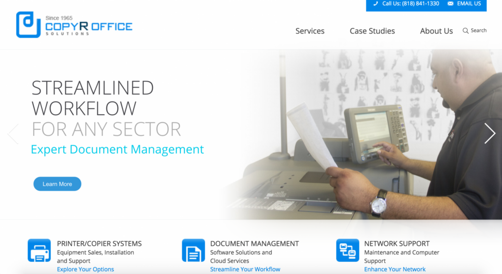 Copy R Website Redesign: Client Shout-Out