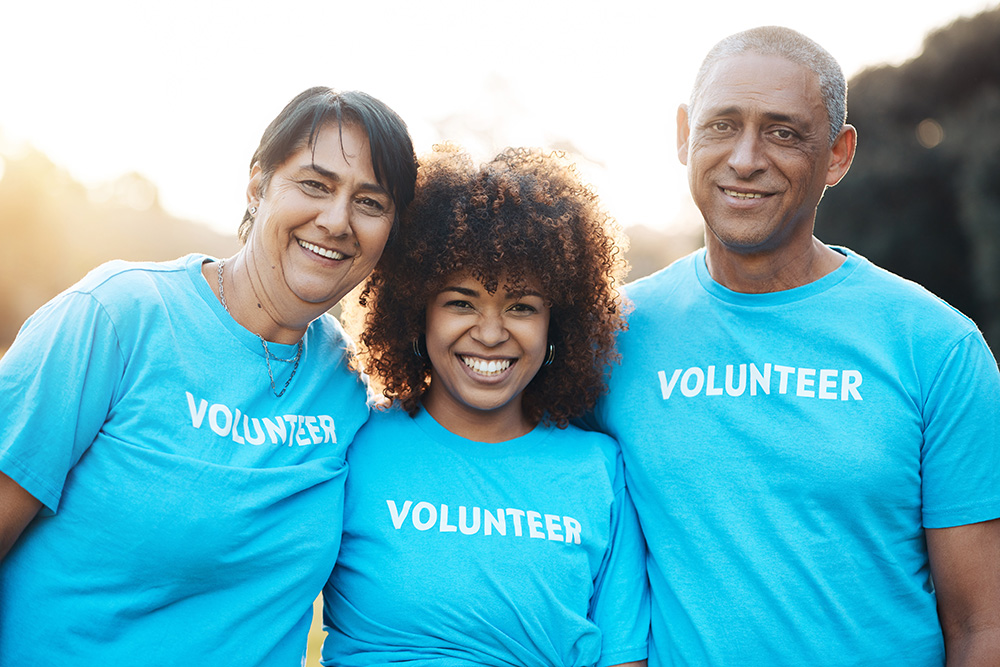 Sharing behind-the-scenes content, like these happy volunteers, can create a sense of realness and connection.