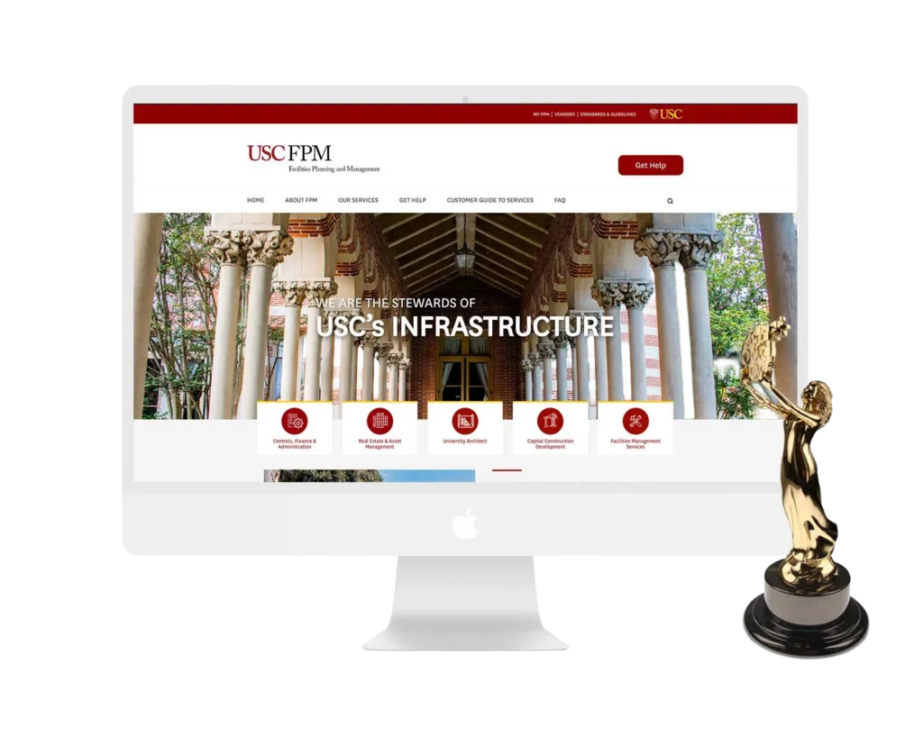 University website design and development for USC