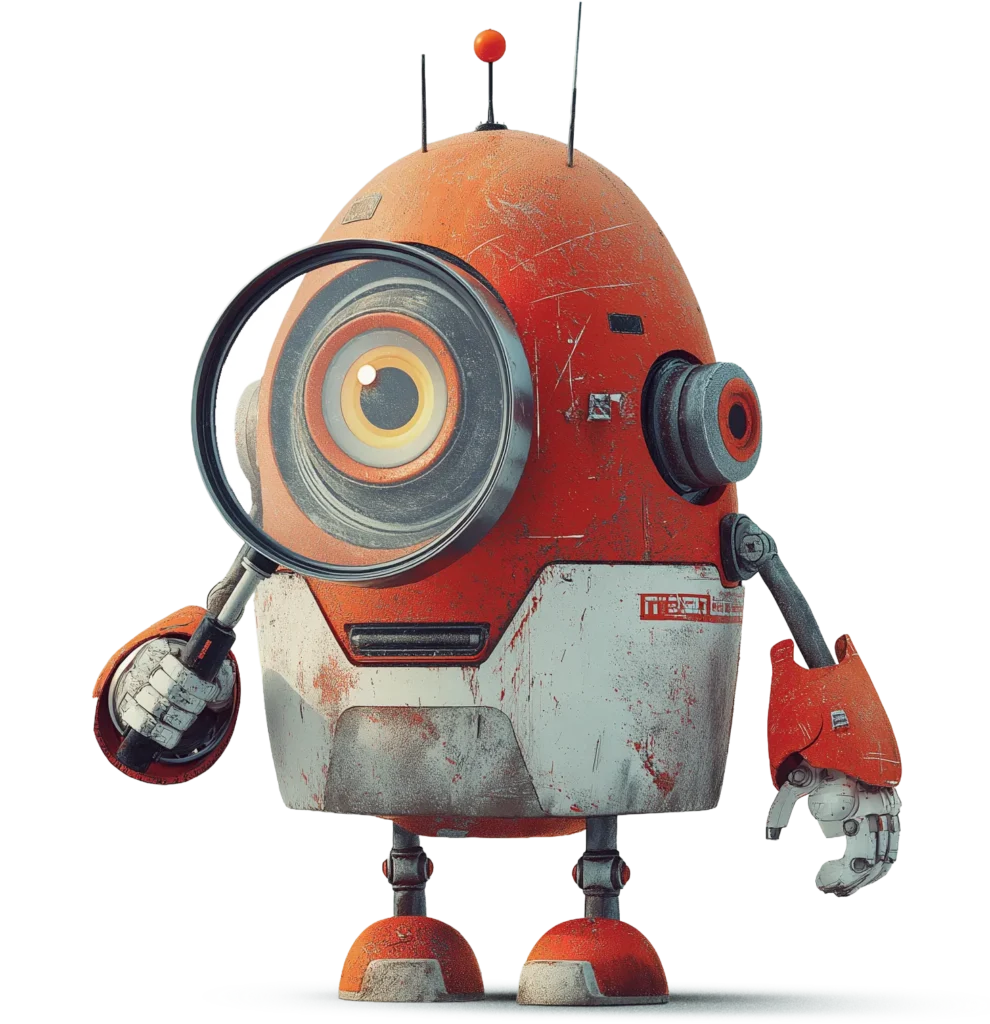 A friendly AI search bot explaining how zero-click search is changing how nonprofits get found